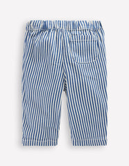 Cotton Pull-on Pants-Blue and Ivory Stripe / Boden