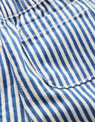 Cotton Pull-on Pants-Blue and Ivory Stripe / Boden