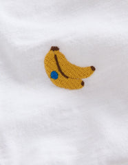 Embroidered Polo-Ivory Bananas / Boden