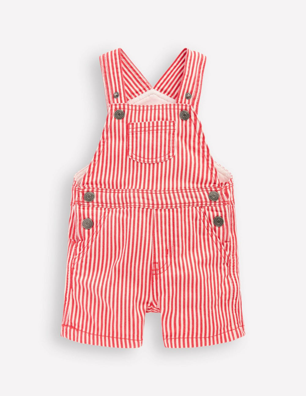 Short Woven Overalls-Red Stripe / Boden On sale