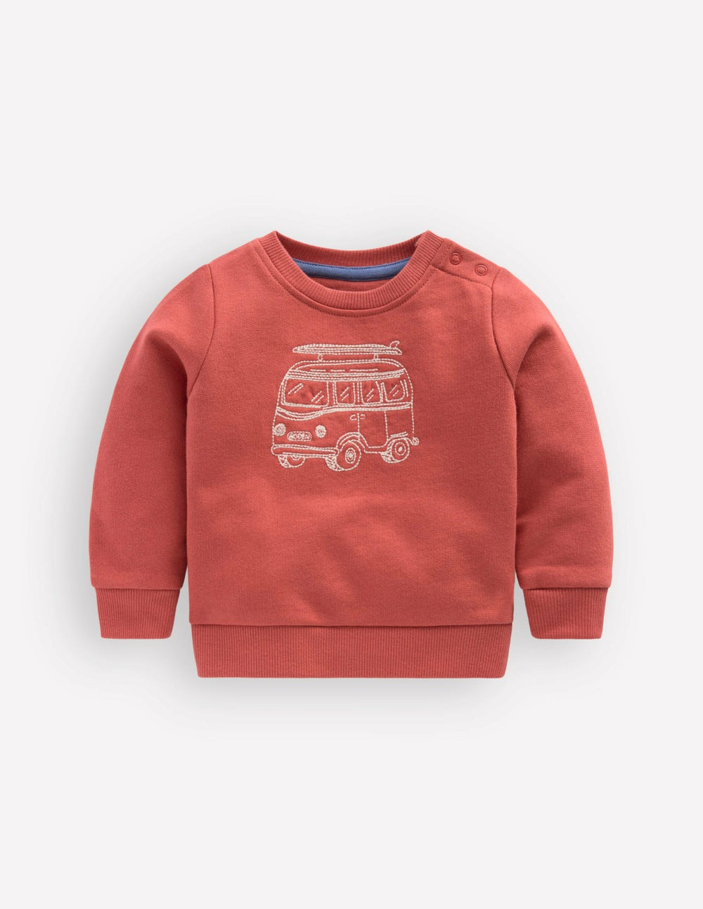 Chain Stitch Sweatshirt-Jam Red Campervan / Boden Online
