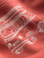 Chain Stitch Sweatshirt-Jam Red Campervan / Boden Online