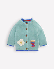 Cotton Logo Cardigan-Aquifer Dippy Eggs / Boden Outlet