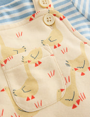 Jersey Overalls Set-Ecru Geese / Boden Discount