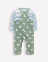 Jersey Overalls Set-Green Sheep / Boden Sale