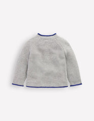 Novelty Logo Cardigan-Grey Marl Cars / Boden Outlet