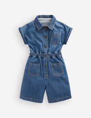 Embroidered Playsuit-Mid Vintage Embroidered Denim / Boden On sale