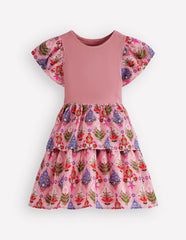 Woven Mix Twirly Dress-Multi Diamond Floral / Boden On sale