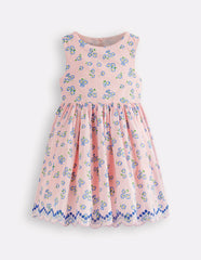 Broderie Back Detail Dress-Chalk Pink Ditsy / Boden us