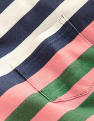 Everyday Short Sleeve T-Shirt-Navy, Red and Blue Multistripe / Boden Discount