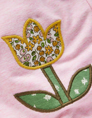Appliqué Sweatshirt Set-Pink Floral Patchwork / Boden Discount