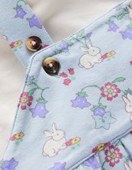Jersey Dungaree Set-Misty Blue Bunny Floral / Boden us