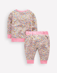 Appliqué Sweatshirt Set-Multi Vintage Floral Ditsy / Boden