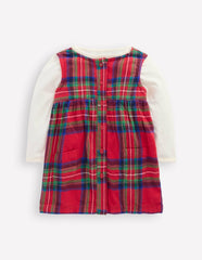 Woven Pinny Dress Set-Red Check / Boden Sale