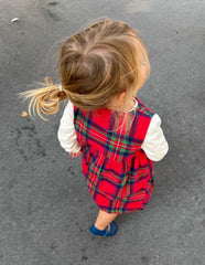 Woven Pinny Dress Set-Red Check / Boden Sale