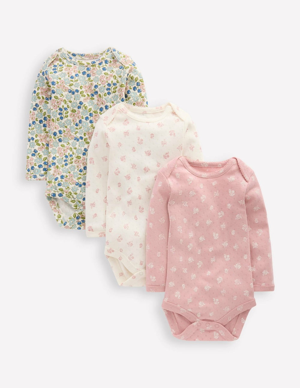 3-pack Pointelle Bodies-Multi Ditsy Floral / Boden