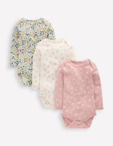 3-pack Pointelle Bodies-Multi Ditsy Floral / Boden
