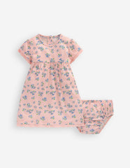 Broderie Trim Jersey Dress-Pink Ditsy Floral / Boden Discount