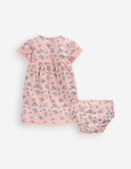 Broderie Trim Jersey Dress-Pink Ditsy Floral / Boden Discount