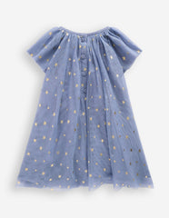 Layered Tulle Dress-Blue Gold Foil Star / Boden Sale