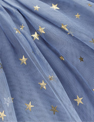 Layered Tulle Dress-Blue Gold Foil Star / Boden Sale