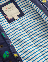 3-in-1 Showerproof Coat-Navy Prehistoric Print / Boden Sale