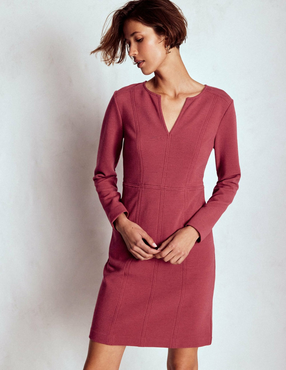 Colette Ottoman Shift Dress-Ruby Red / Boden Sale