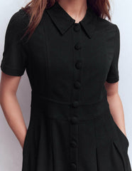 Bridget Ponte Short Dress-Black / Boden Sale