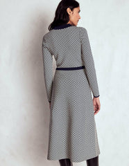 Fiona Chevron Knitted Dress-Chevron / Boden us