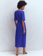 Bria Ponte Midi Dress-Bright Blue / Boden Online
