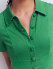 Bridget Ponte Short Dress-Fresh Green / Boden Outlet