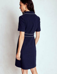 Eda Cotton Shift Dress-Navy / Boden Discount