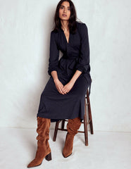 Naomi Long Sleeve Jersey Dress-Navy / Boden us