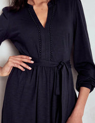 Naomi Long Sleeve Jersey Dress-Navy / Boden us