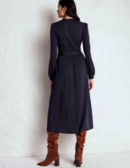 Naomi Long Sleeve Jersey Dress-Navy / Boden us