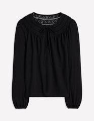 Edi Trim Detail Top-Black / Boden Sale