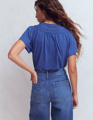 Edi Trim Detail T-shirt-Beaucoup Blue / Boden Online