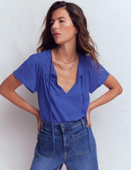 Edi Trim Detail T-shirt-Beaucoup Blue / Boden Online