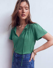 Edi Trim Detail T-shirt-Deep Sea / Boden Outlet