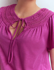 Edi Trim Detail T-shirt-Passion Flower / Boden us