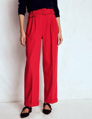 Pleat Front Pants-Chilli Pepper / Boden Discount