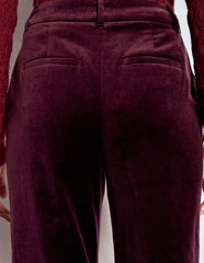 Canonbury Velvet Pants-Dark Cherry / Boden On sale