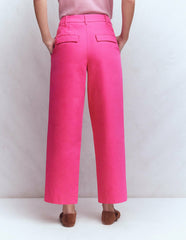 Bloomsbury Cotton Pants-Pink Peony / Boden Discount