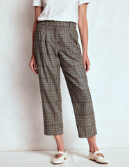 Bloomsbury Wool Pants-Blue and Grey Prince of Wales / Boden Sale