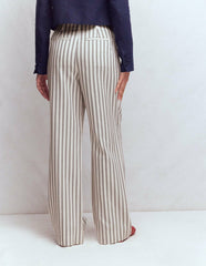 Mayfair Tailored Pants-Ivory, Navy Stripe / Boden Outlet