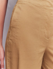 Barrel Leg Chino Pants-Cappuccino / Boden