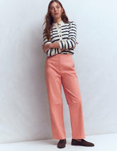 Barrel Leg Chino Pants-Vintage Rose / Boden Sale