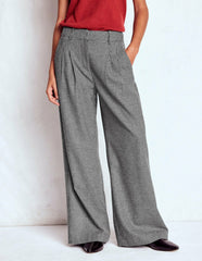 Kensington Tailored Pants-Black and Ivory Puppytooth / Boden Outlet