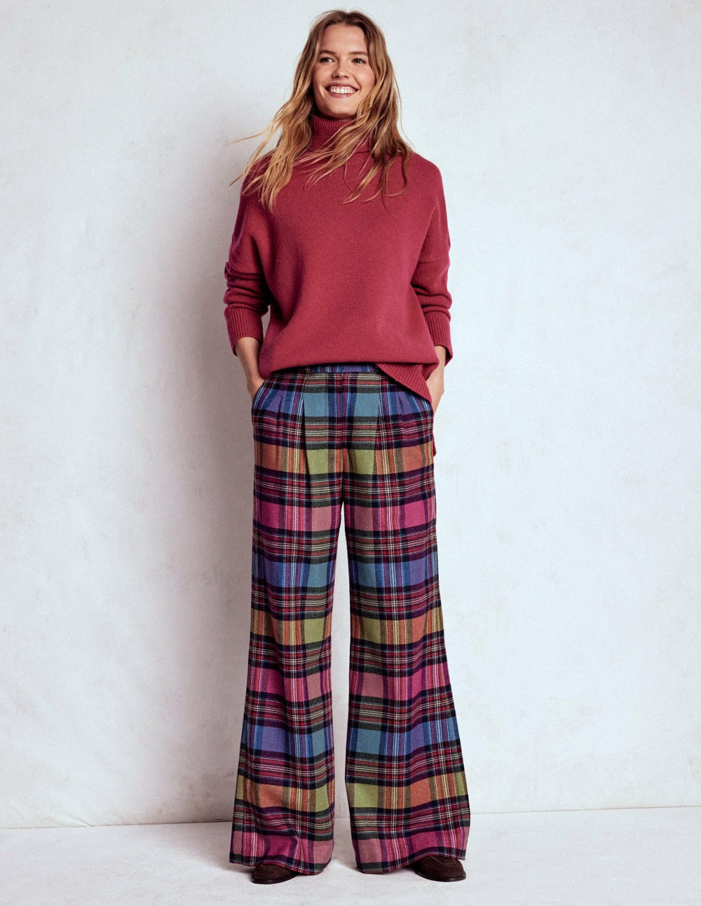 Kensington Tailored Pants-Multi Blanket Check / Boden Outlet