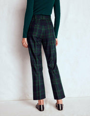 Canonbury Wool Pants-Navy and Green Tonal Check / Boden Discount